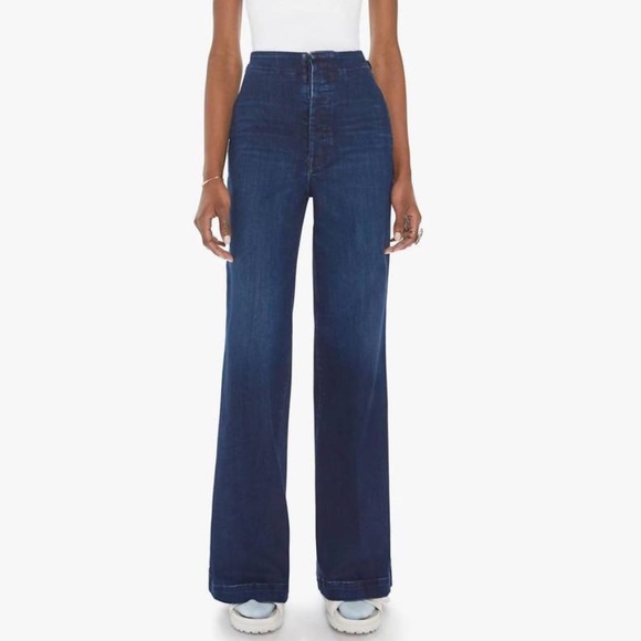 MOTHER Denim - MOTHER The Cinch Roller Sneak French Electro Jeans Anthropologie